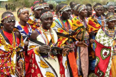 Maasai Ladies dancing 